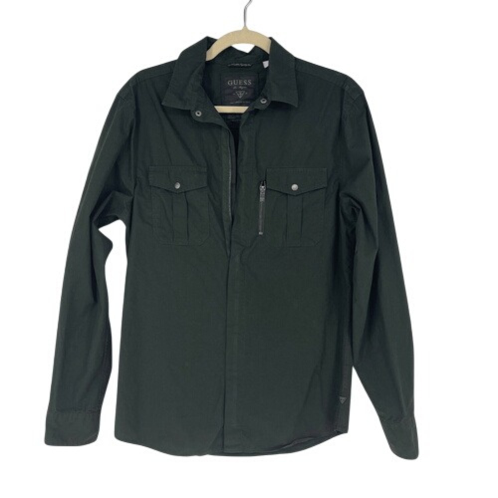 Guess Los Angeles Olive Green Utility Shirt Jacket Size‎ Small